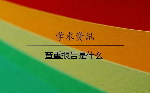 查重报告是什么