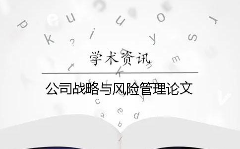 公司战略与风险管理论文